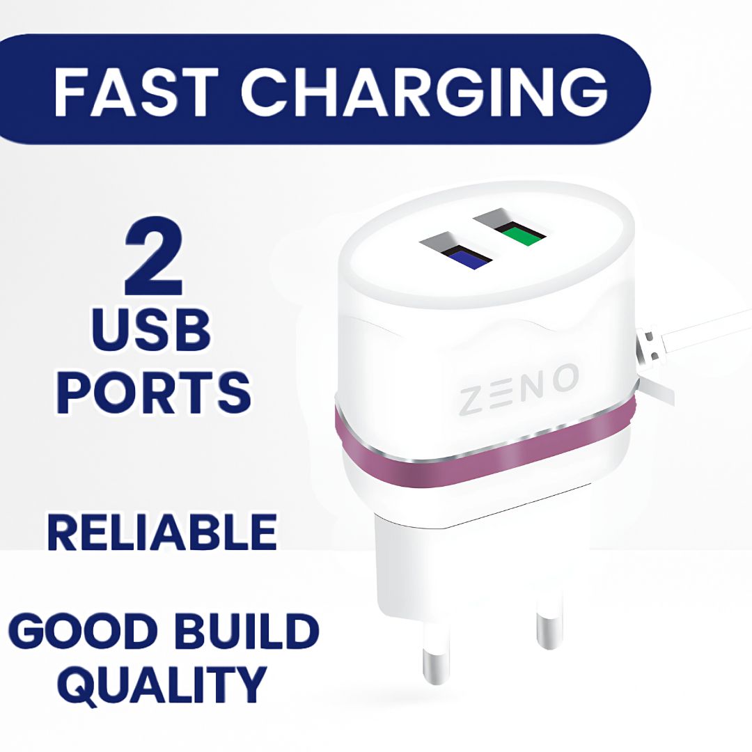 Double USB Fast Charger With Micro USB, Built to Last