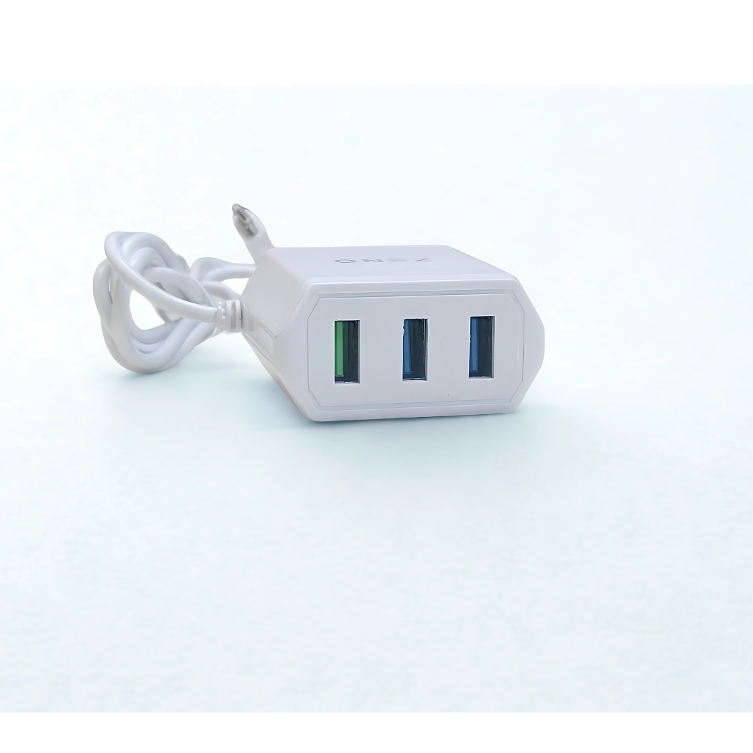 Zeno: Triple USB Fast Charger With Micro USB – Premium Build, Ultimate Speed