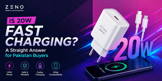 20W fast charging charger for Pakistan buyers by Zeno Mobile Accessories