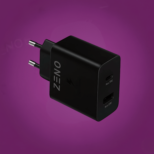 35W PD Super Fast Charger Dual Port, C-to-C and USB-A port for android and iphone charging