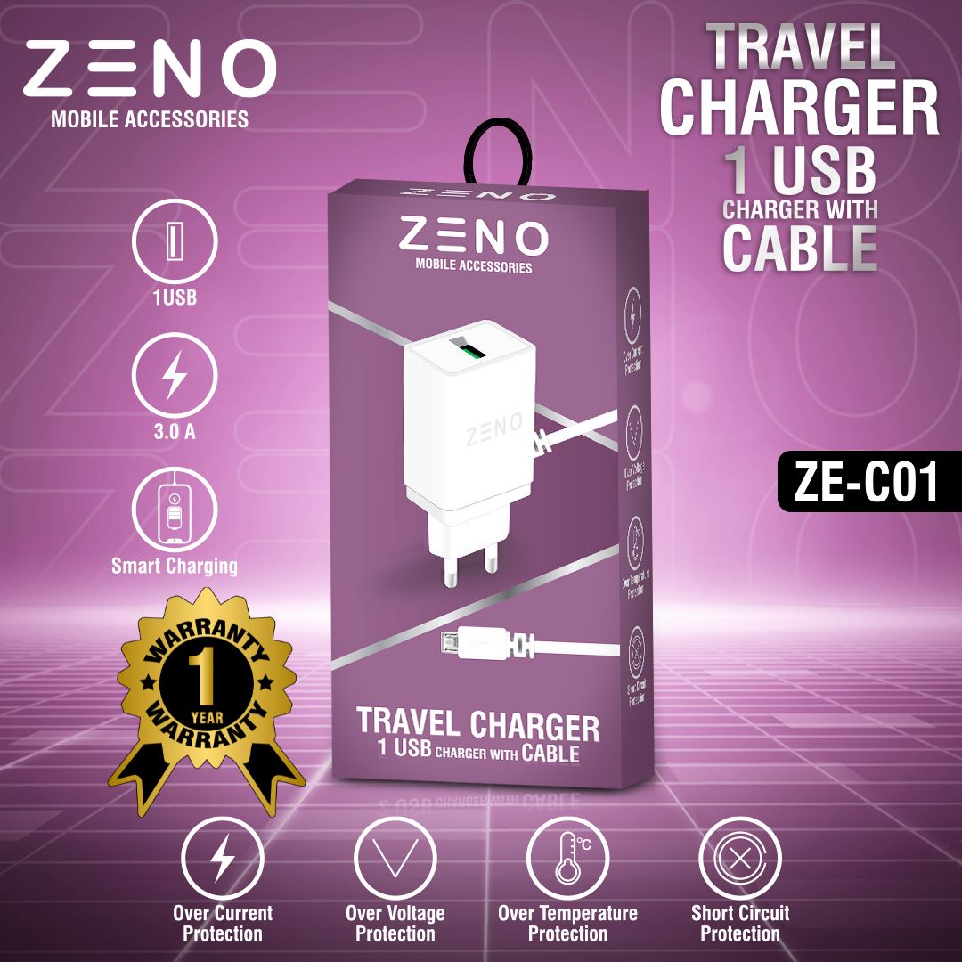 Premium Single USB Charger With Micro USB – Fast & Durable