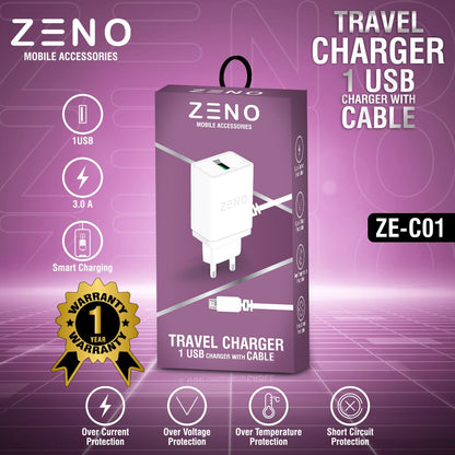 Premium Single USB Charger With Micro USB – Fast & Durable