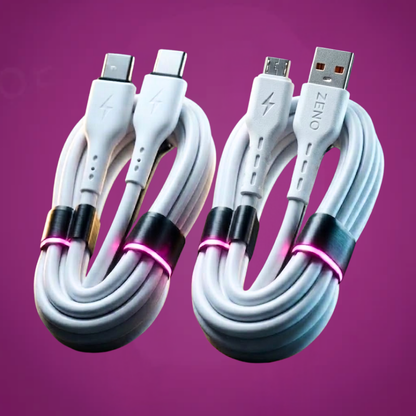 Dual Cable Power Bundle Type-C to C + USB to Micro USB | Old & New Android