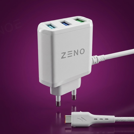 Triple USB Fast Charger With Micro USB